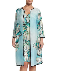 Marina Rinaldi Tropico Flower Print Coat Plus Size