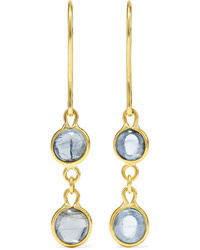Pippa Small 18 Karat Gold Aquamarine Earrings
