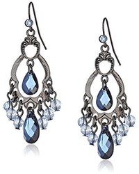 1928 Jewelry Classic Blue Chandelier Earrings