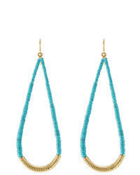 Aurelie Bidermann Aurlie Bidermann 18k Gold Plated Earrings With Turquoise Stone