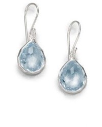 Ippolita Blue Topaz Sterling Silver Teardrop Earrings