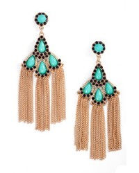 Adia Kibur Chain Fringe Drop Earrings