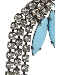 Elizabeth Cole Hematite Plated Swarovski Crystal Earrings