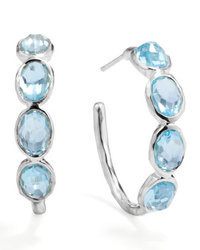 Ippolita Silver Blue Topaz Hoop Earrings
