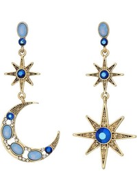Betsey Johnson Moon And Star Drop Earrings Earring