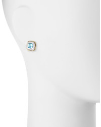 Lagos Prism Blue Topaz Diamond Earrings
