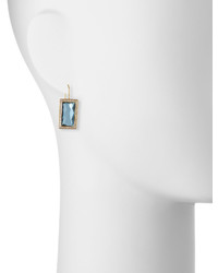 Ippolita Rock Candy Gelato 18k Topaz Diamond Baquette Drop Earrings Blue