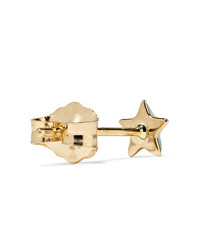Alison Lou Tiny Star 14 Karat Gold And Enamel Earring