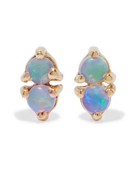 Wwake Two Step Gold Opal Earrings