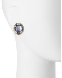 Stephen Dweck Verona Oval Triplet Diamond Button Clip Earrings