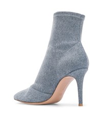Gianvito Rossi Stonewashed Denim Ankle Boots