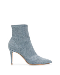 Gianvito Rossi Stonewashed Denim Ankle Boots