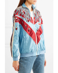 Gucci Paneled Embellished Shell Track Jacket