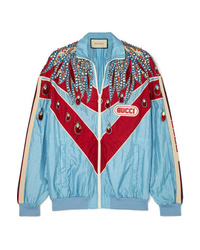 Gucci Paneled Embellished Shell Track Jacket