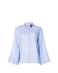 Dondup Embellished Collar Flared Sleeve Shirt