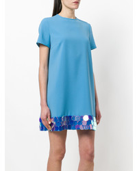 Sara Battaglia Embellished Hem T Shirt Dress