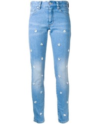 Muveil Flower Embellished Skinny Jeans