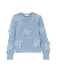 Stine Goya Candice Feather Embellished Knitted Sweater