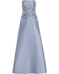 Light Blue Embellished Evening Dress