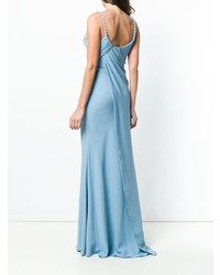 Versace Crystal Embellished Draped Gown
