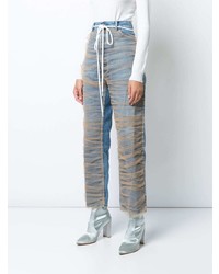 Off-White Straight Leg Tulle Jeans