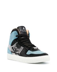 Philipp Plein Crystal Embellished High Top Sneakers