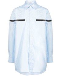 JORDANLUCA Zip Embellished Long Sleeve Shirt