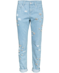 Light Blue Embellished Pants