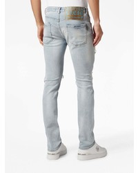 Philipp Plein Rhinestone Embellished Low Rise Skinny Jeans