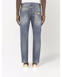 Dolce & Gabbana Studded Straight Leg Jeans