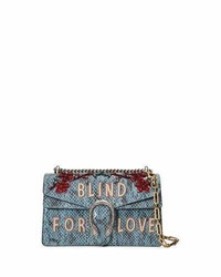 Gucci Dionysus Small Blind For Love Shoulder Bag Marine Blue