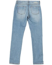Stella McCartney Blue Denim Embroidered Boyfriend Skinny Jeans