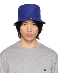 MAISON KITSUNÉ Blue Embroidered Bucket Hat