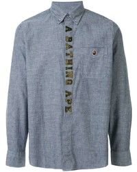 A Bathing Ape Embroidered Logo Button Down Shirt