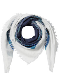 Closed Embroidered Cotton Scarf