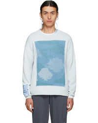 McQ Blue Oversized Landscape Sweater