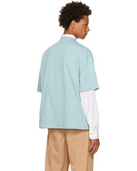 Lanvin Blue Curb Lace T Shirt