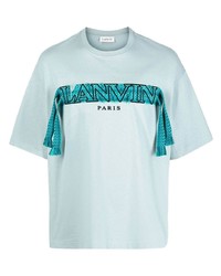 Lanvin Embroidered Logo Short Sleeved T Shirt