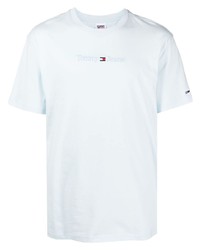 Tommy Jeans Logo Embroidered Cotton Jersey T Shirt
