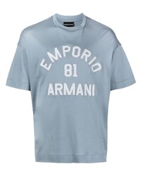 Emporio Armani Logo Embroidered T Shirt