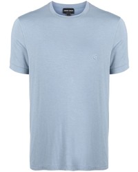 Giorgio Armani Logo Embroidered T Shirt