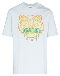 Kenzo Tiger Embroidered Cotton T Shirt