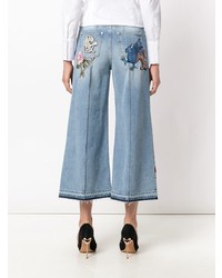 Alexander McQueen Embroidered Jeans