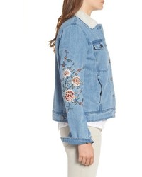 Cupcakes And Cashmere Cupcakes Cashmere Bronx Embroidered Denim Jacket