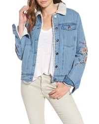 Cupcakes And Cashmere Cupcakes Cashmere Bronx Embroidered Denim Jacket