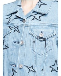 Etre Cecile Star Embroidered Cropped Denim Jacket