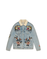 Gucci Denim Jacket With Embroideries - Farfetch