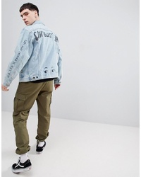 Lee Rider Jacket With Doodle Print