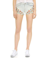 Blank Denim Embroidered Shorts