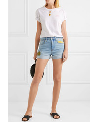 Madewell Embroidered Denim Shorts